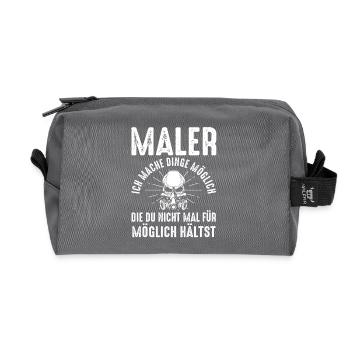Master Painter Journeyman Painter - Recycled Toiletry Zip Bag - anthracite - Front