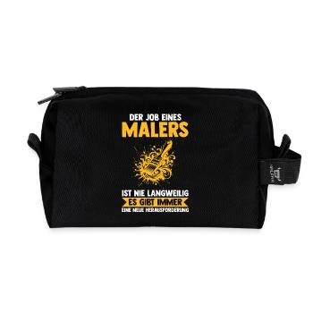 Master Painter Journeyman Painter - Recycled Toiletry Zip Bag - black - Front