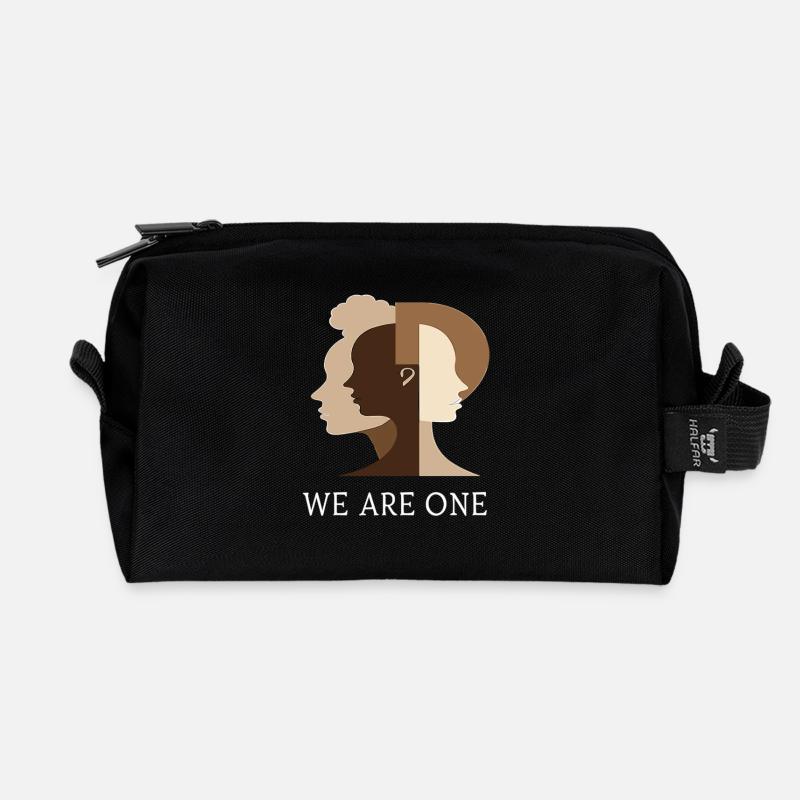We Are One Vielfalt Gleichberechtigung Toleranz - Recycelte Kulturtasche - Schwarz