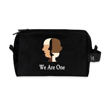 Nous sommes un Diversité Égalité Tolérance - Trousse de toilette en tissu recyclé - noir - Devant