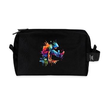 Parkour - Recycled Toiletry Zip Bag - black - Front