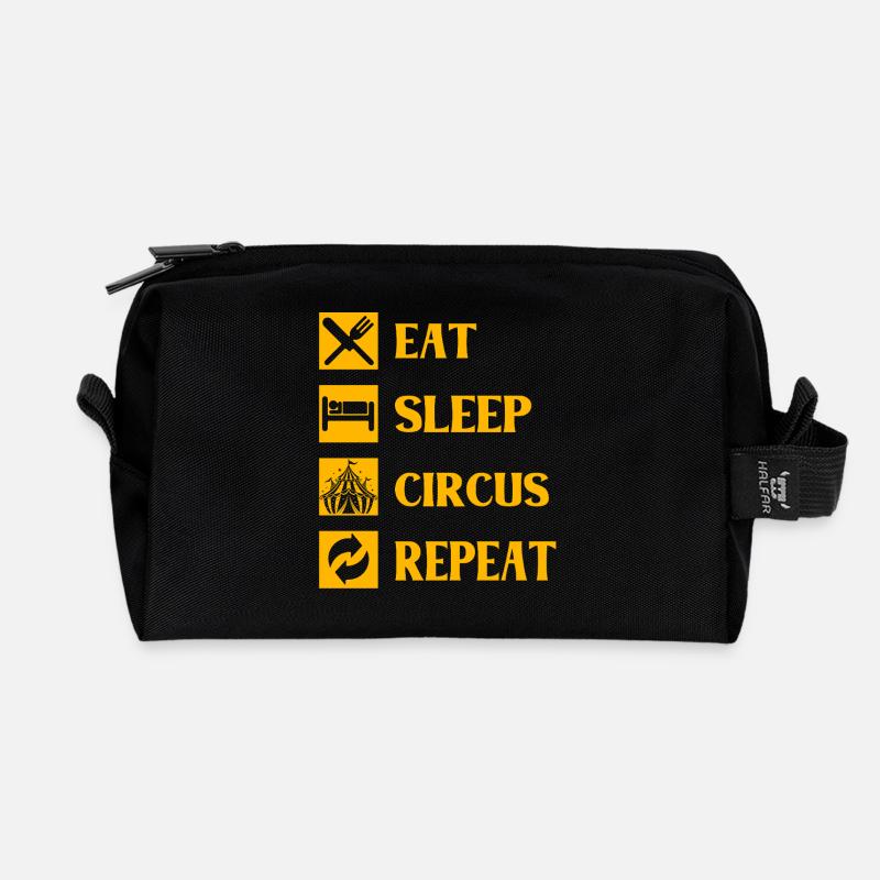 Manger dormir Circus Répéter - Trousse de toilette en tissu recyclé - noir