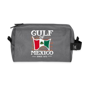 Golfe du Mexique avec drapeau - Trousse de toilette en tissu recyclé - anthracite - Devant