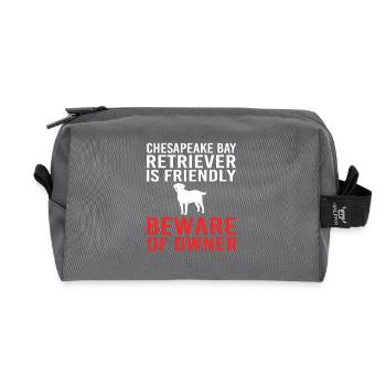 Retriever de la baie de Chesapeake - Trousse de toilette en tissu recyclé - anthracite - Devant