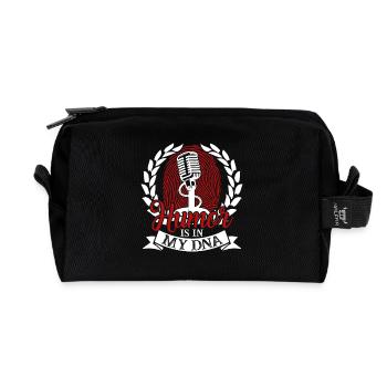 Comedian Humor Is In My DNA - Recycled Toiletry Zip Bag - black - Front