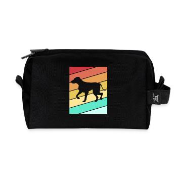 Rhodesian Ridgeback - Recycled Toiletry Zip Bag - black - Front