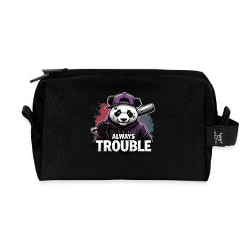 Gangster Panda Panda Panda Ours Pandas - Trousse de toilette en tissu recyclé - noir - Devant