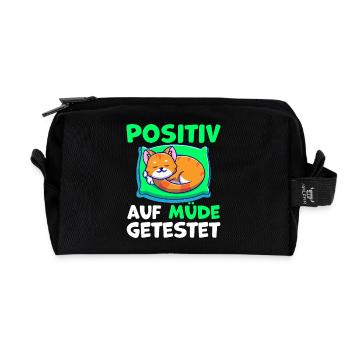 fatigué positive6 T Shirt - Trousse de toilette en tissu recyclé - noir - Devant
