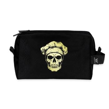Koch Skull Skelett Chef - Recycelte Kulturtasche - Schwarz - Vorne