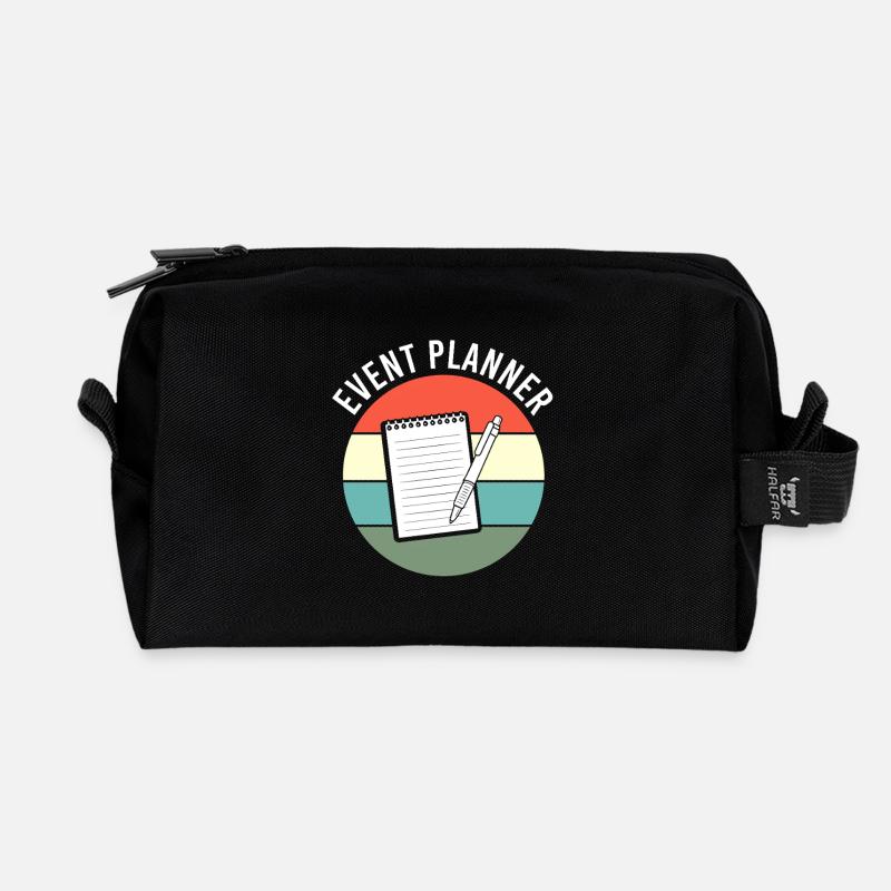 Event Planner - Recycled Toiletry Zip Bag - black