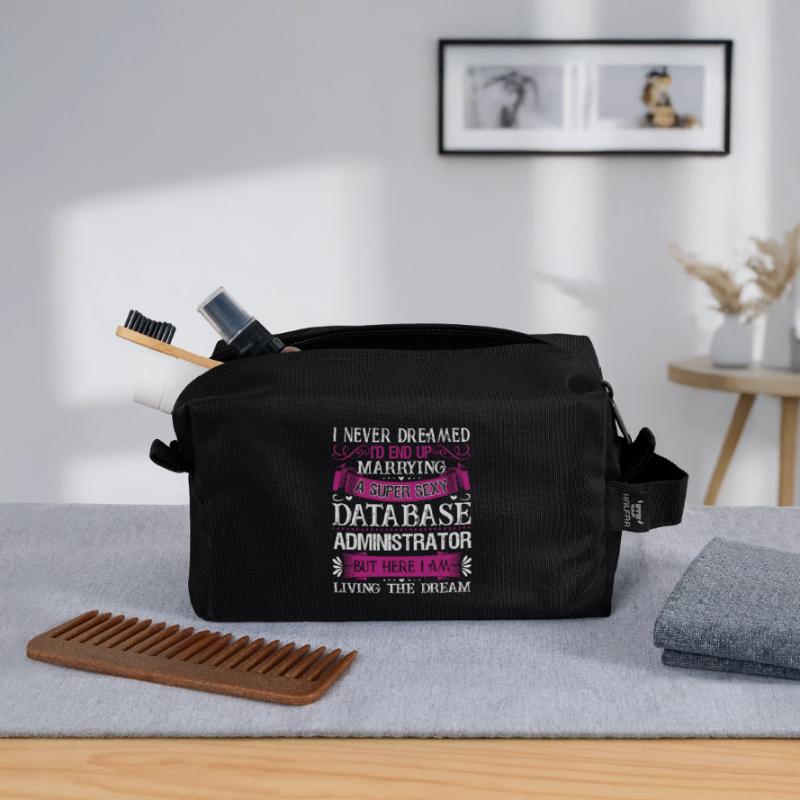 Marry A Database Administrator Recycled Toiletry Zip Bag