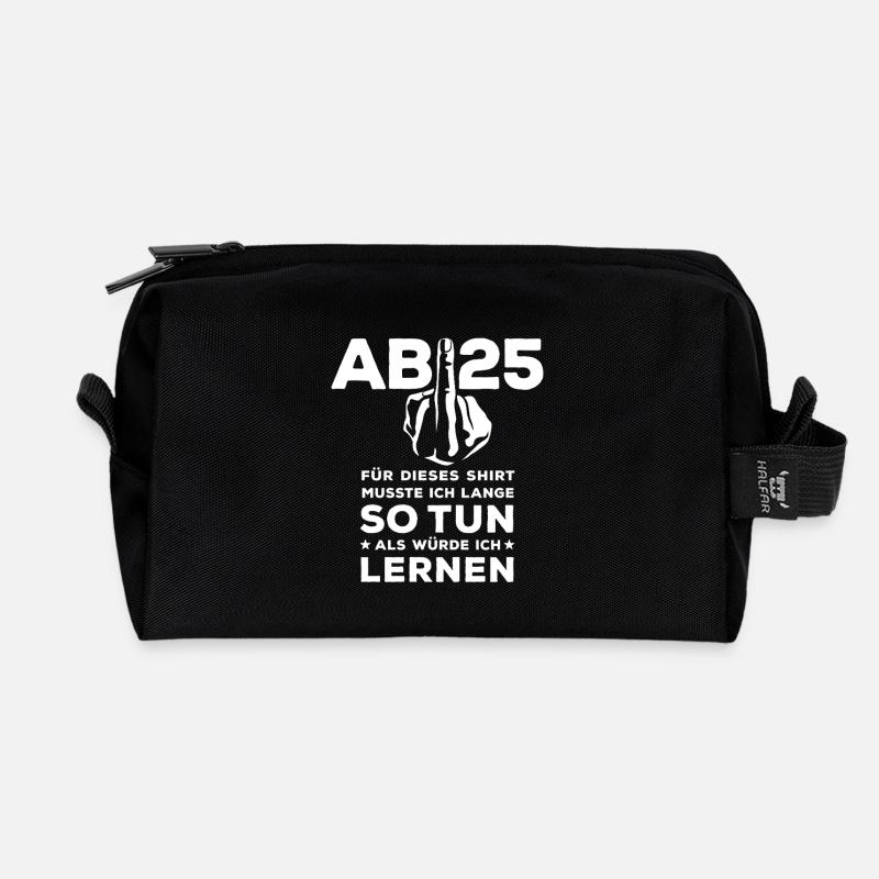 Abi 2025 Stinkefinger - Abitur - Geschenk - Recycelte Kulturtasche - Schwarz