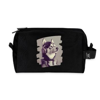 Rauque - Trousse de toilette en tissu recyclé - noir - Devant