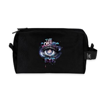 The Cosmic Eye Street Art Vision Cosmic - Recycled Toiletry Zip Bag - black - Front