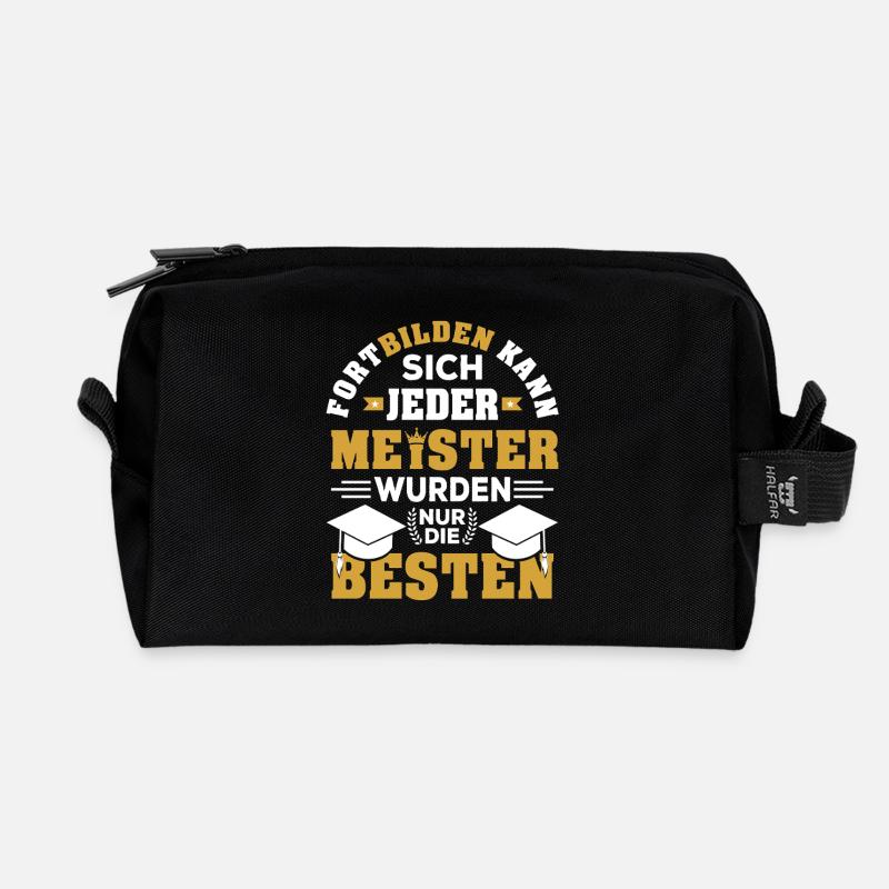 Meister Meisterprüfung Prüfung Kfz Auto Geschenk - Recycelte Kulturtasche - Schwarz