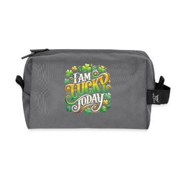Jour de chance aujourd’hui Saint-Patrick - Trousse de toilette en tissu recyclé - anthracite - Devant