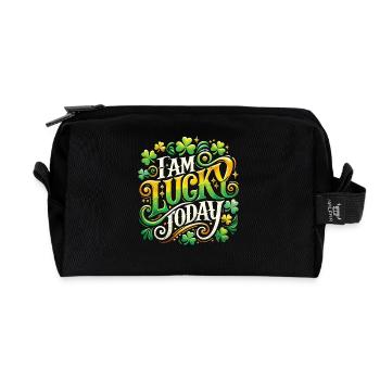 Jour de chance aujourd’hui Saint-Patrick - Trousse de toilette en tissu recyclé - noir - Devant