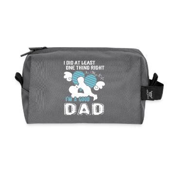 Father's Day I am A Good Dad - Recycled Toiletry Zip Bag - anthracite - Front