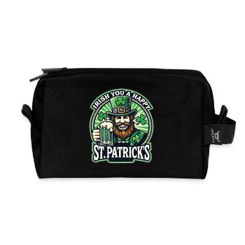 Irischer Segen St. Patrick's Day Feier - Recycelte Kulturtasche - Schwarz - Vorne