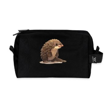 Pangolins Pangolin Pangolin - Recycled Toiletry Zip Bag - black - Front