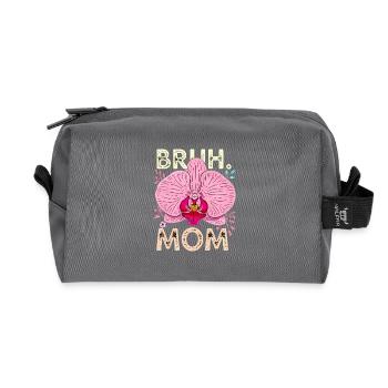 Bruh Mom Orchidee - Recycelte Kulturtasche - Anthrazit - Vorne