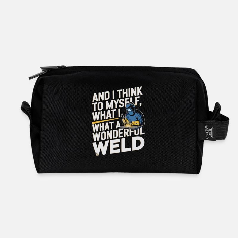Und Ich Denke Mir, Was Für Ein Wunderbarer - Recycelte Kulturtasche - Schwarz