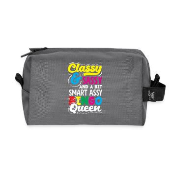 Classy Sassy Bingo Queen Player - Recycled Toiletry Zip Bag - anthracite - Front