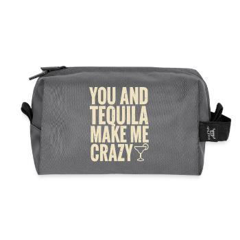 Tequila Party Dire Citation - Trousse de toilette en tissu recyclé - anthracite - Devant