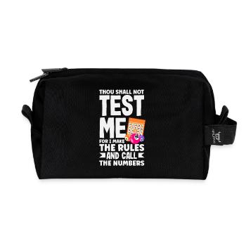 Bingo Master of Rules and Numbers - Recycled Toiletry Zip Bag - black - Front