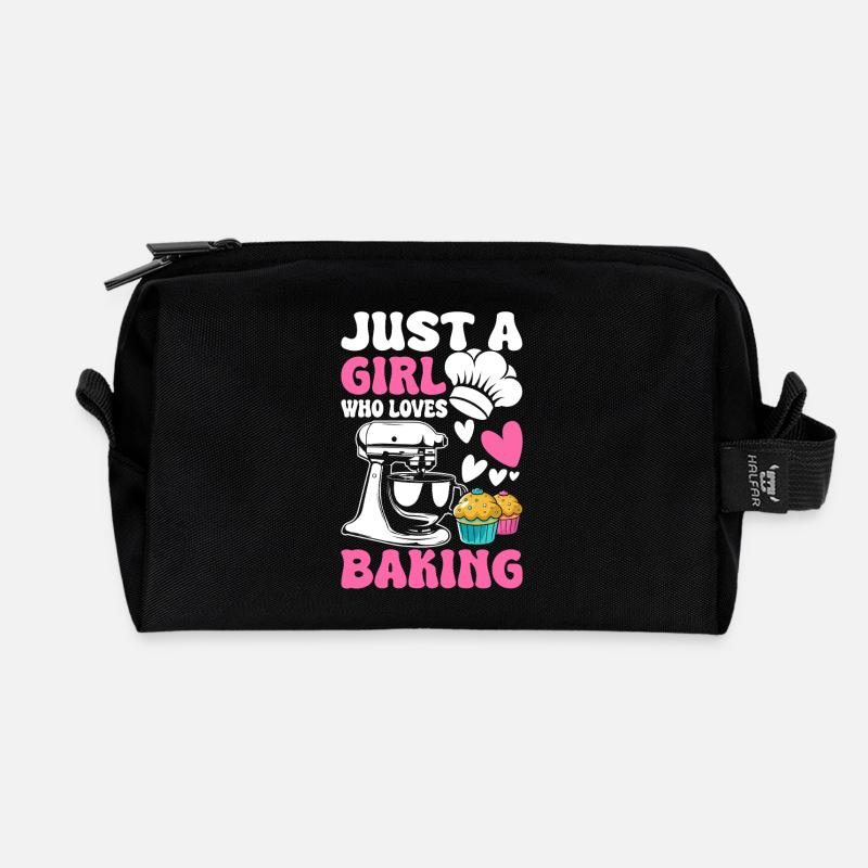 Backen Bäcker Bäckerei - Recycelte Kulturtasche - Schwarz