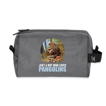 Pangolins Pangolin Pangolin - Recycled Toiletry Zip Bag - anthracite - Front
