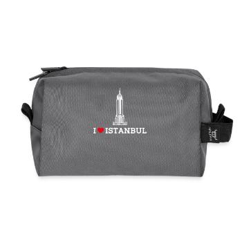 Ich liebe Istanbul Türkei Liebhaber Imperium Herz Flagge Wortspiel - Recycelte Kulturtasche - Anthrazit - Vorne