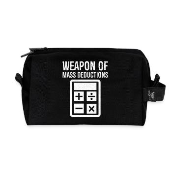 weapon of mass deductions - Recycled Toiletry Zip Bag - black - Front