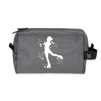 Eiskunstläufer Schlittschuhlaufen Eiskunstlauf - Recycelte Kulturtasche - Anthrazit - Vorne