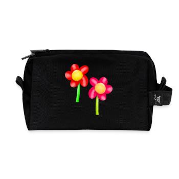 Fleurs Fleur Printemps - Trousse de toilette en tissu recyclé - noir - Devant