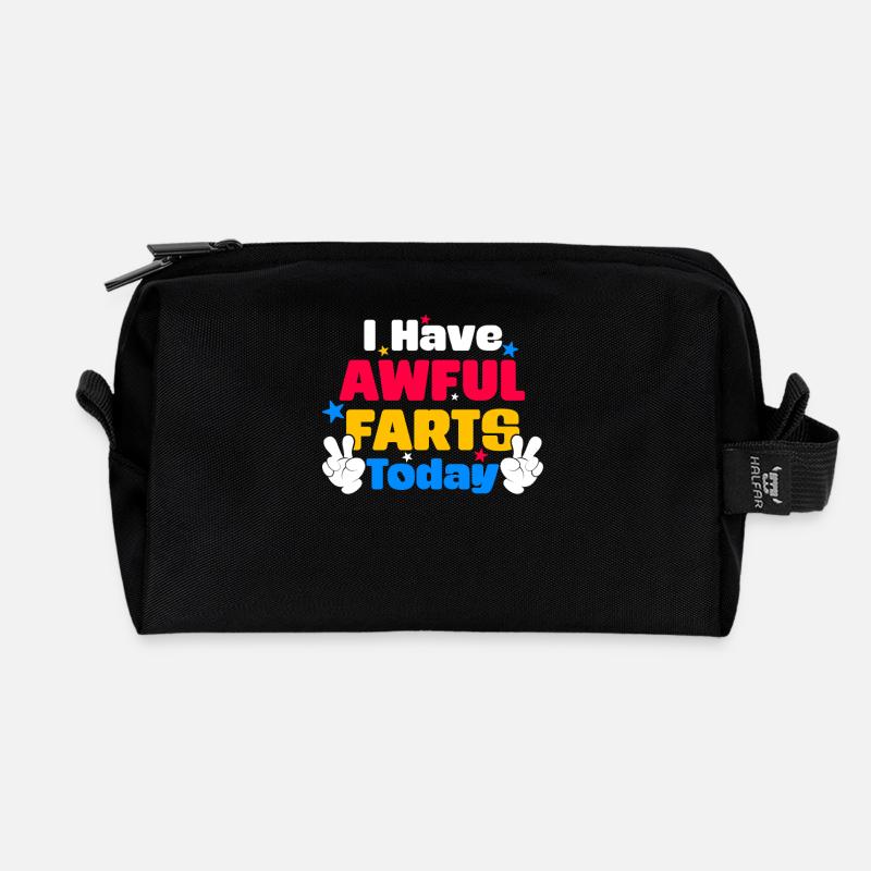 Heute Schreckliche Fürze Humor Statement - Recycelte Kulturtasche - Schwarz