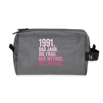 1991 Jahr Frau Mythos Legende Geburtstag - Recycelte Kulturtasche - Anthrazit - Vorne