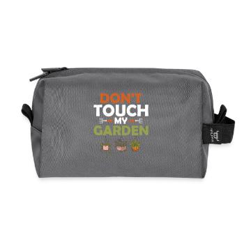 Don't Touch My Garden Botanical Gardening - Recycled Toiletry Zip Bag - anthracite - Front