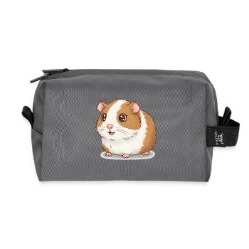 Animal Cartoon Guinea Pig - Recycled Toiletry Zip Bag - anthracite - Front
