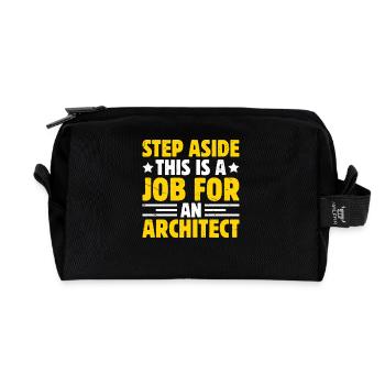 Architecte - Trousse de toilette en tissu recyclé - noir - Devant