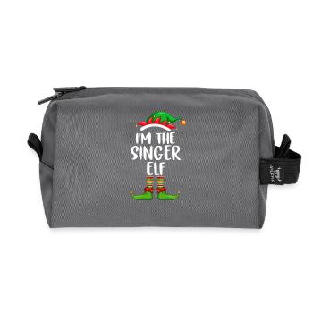 I'm The Singer Elf Shirt Matching Family Christmas - Recycled Toiletry Zip Bag - anthracite - Front