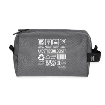 Anesthesiologist multi tasking problem solving - Recycled Toiletry Zip Bag - anthracite - Front