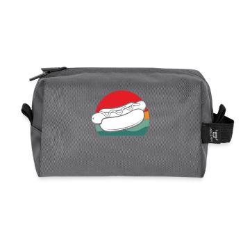 Hot Dog Liebhaber Im Vintage Stil - Recycelte Kulturtasche - Anthrazit - Vorne