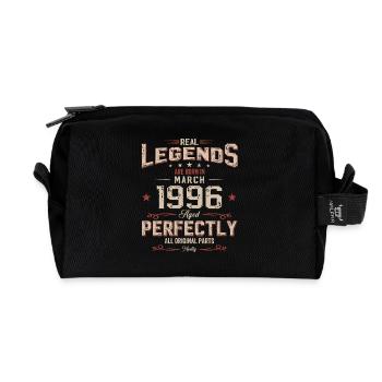 30ème anniversaire cadeau mari Vintage mars 1996 - Trousse de toilette en tissu recyclé - noir - Devant
