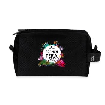 Formentera 2025 Multicoloured - Recycled Toiletry Zip Bag - black - Front
