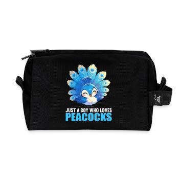 Peacocks Peacock - Recycled Toiletry Zip Bag - black - Front