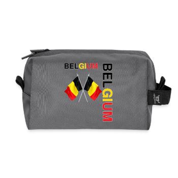 BELGIUM team supporter football - Trousse de toilette en tissu recyclé - anthracite - Devant