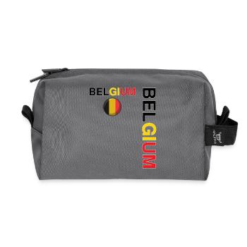 BELGIUM team supporter football - Trousse de toilette en tissu recyclé - anthracite - Devant