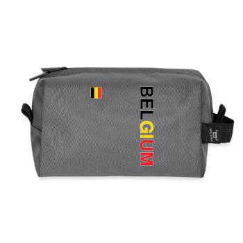 BELGIUM team supporter football - Trousse de toilette en tissu recyclé - anthracite - Devant