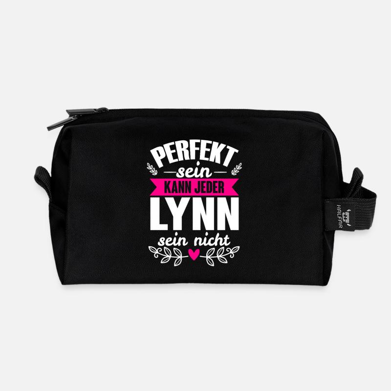 Lynn - Perfekt Sein Kann Jeder Lynn Sein Nicht - Recycelte Kulturtasche - Schwarz
